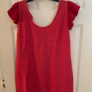 Harris Cotton Shift Dress - Red - NEW - 8